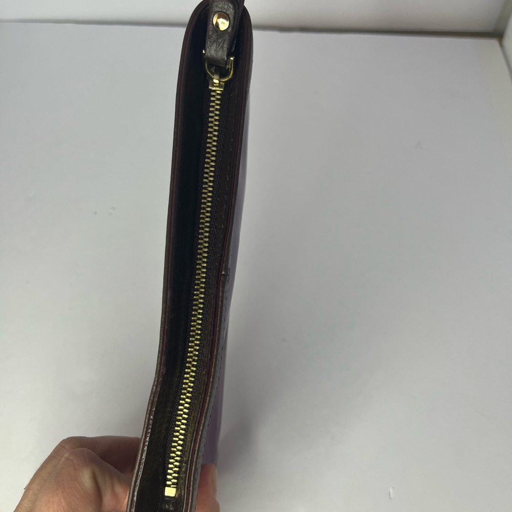 Kate Spade New York Purple Brown Wristlet Clutch Pouch - Picture 12 of 16